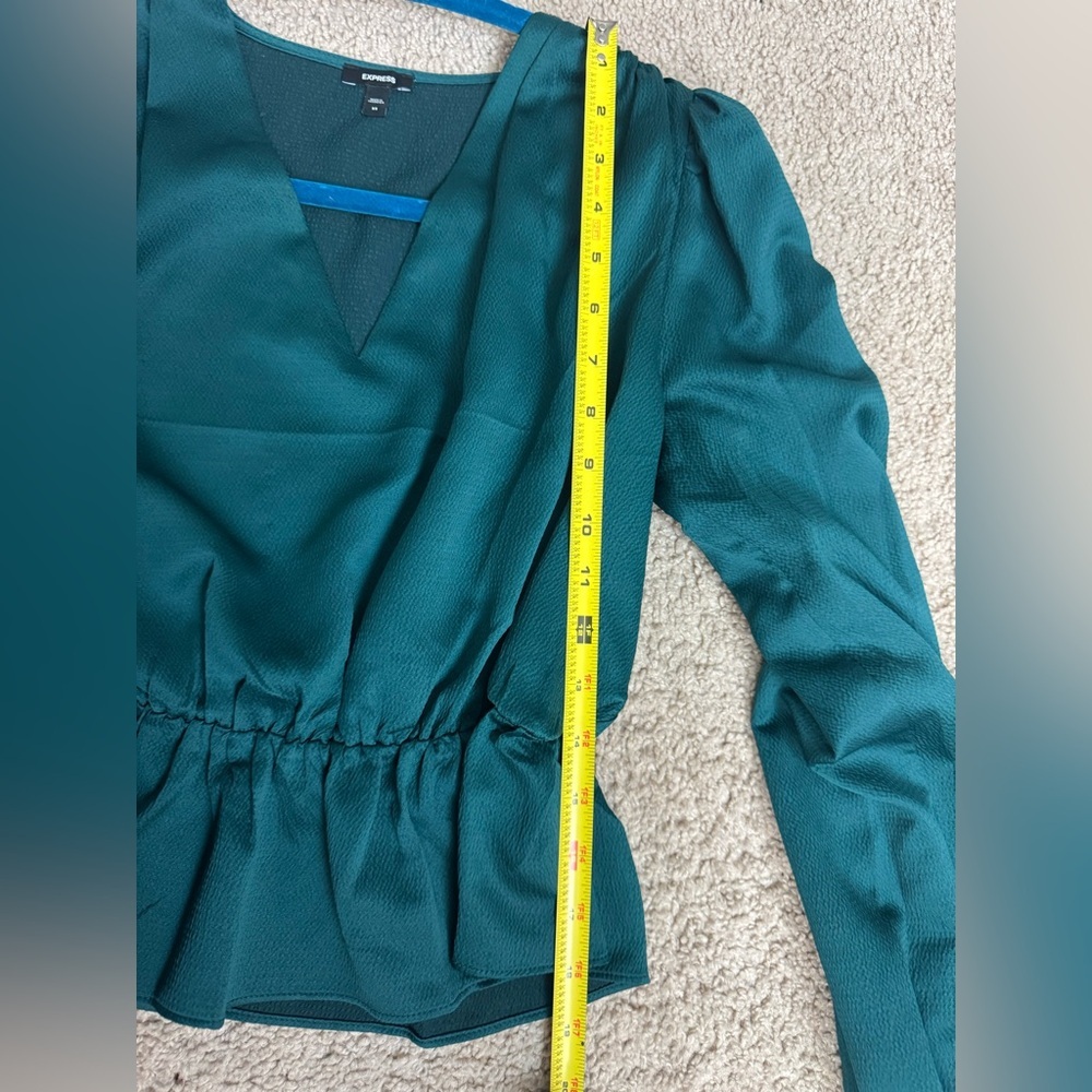 Express Peplum Blouse / Dark Teal / XS - Picture 6 of 8